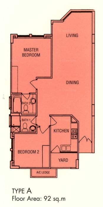  Emerald Garden  - 2BR Floor Plan