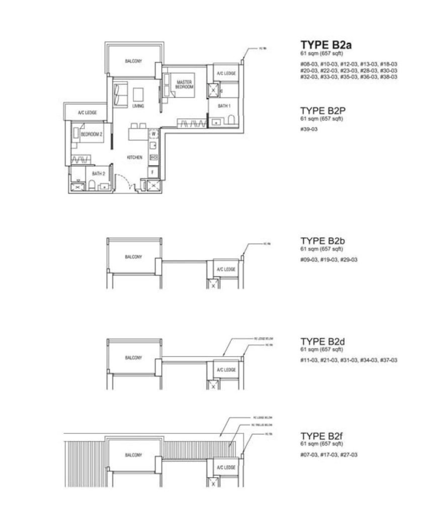 Alex Residences - 2BR Floor Plan
