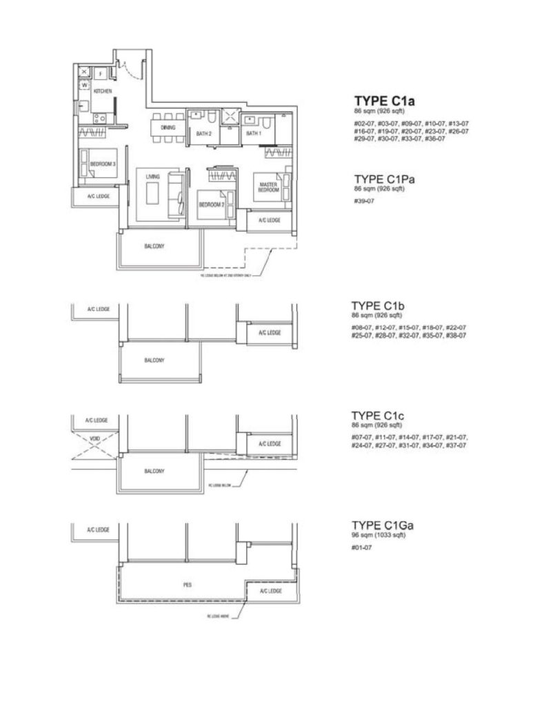 Alexis - 3BR Floor Plan