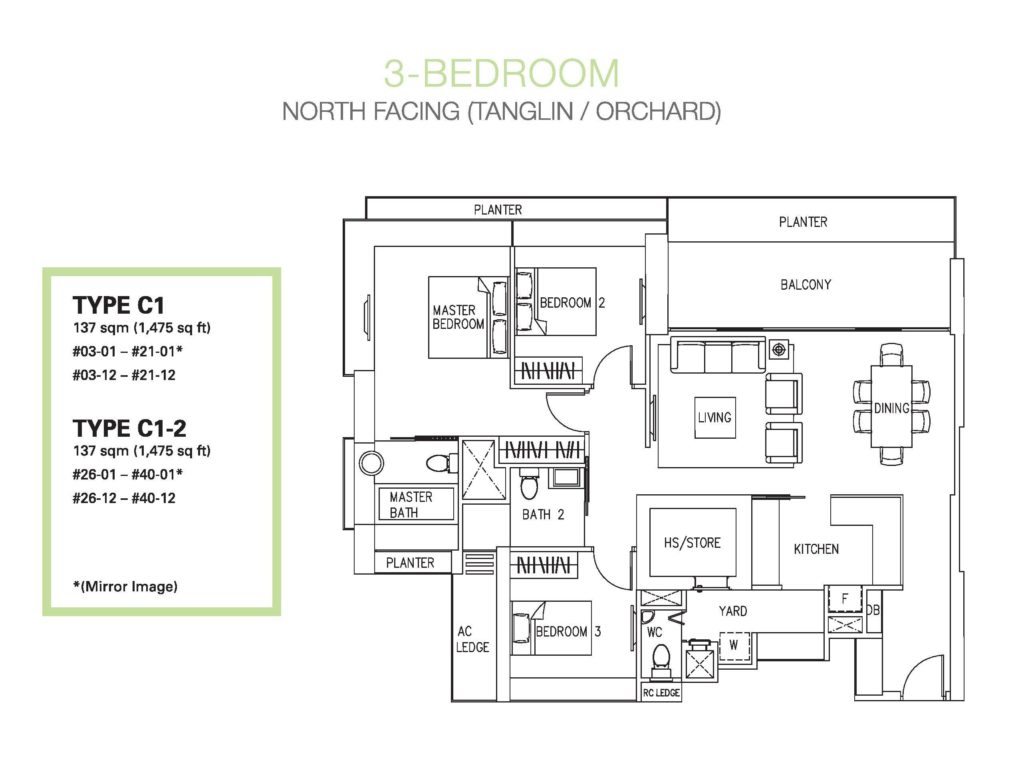 Ascentia Sky - 3BR Floor Plan