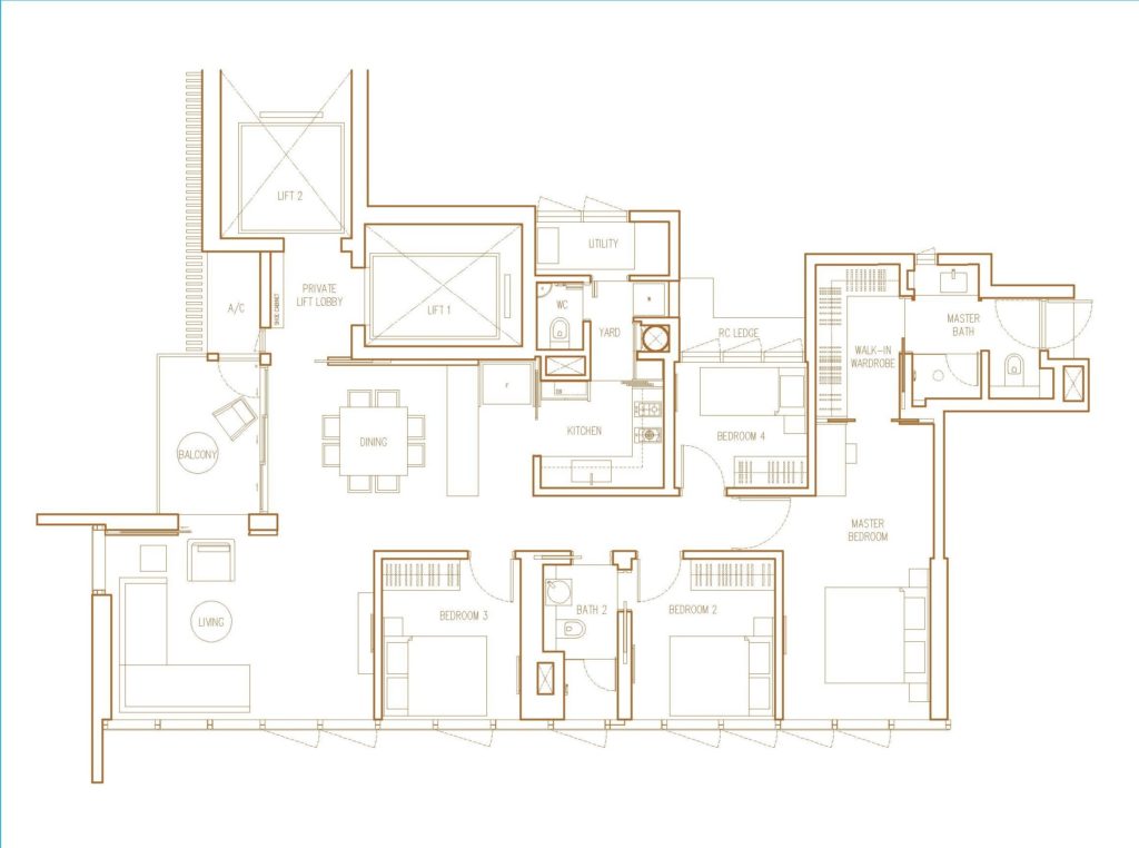 Echelon - 4BR Floor Plan