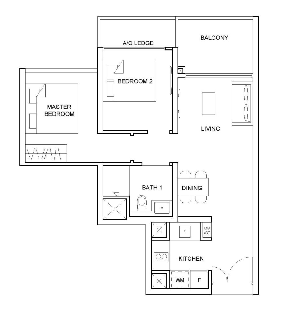 Stirling Residences - 2BR Floor Plan