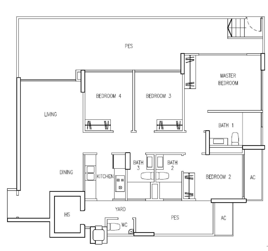 A Treasure Trove - 4 BR Floor Plan