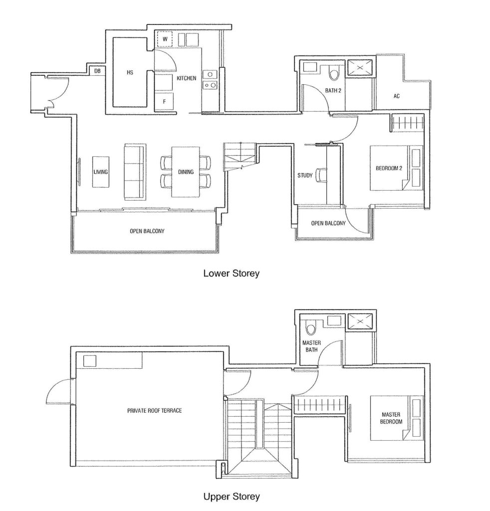 Bartley Residences - 2 BR Floor Plan