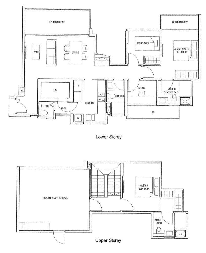 Bartley Residences - 3 BR Floor Plan