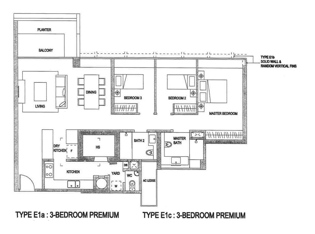 The Minton - 3 BR Floor Plan