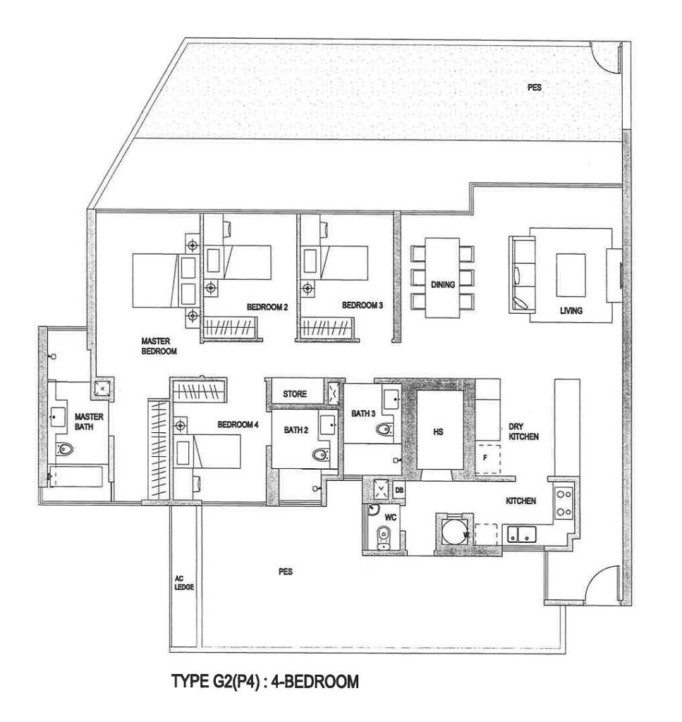 The Minton - 4 BR Floor Plan