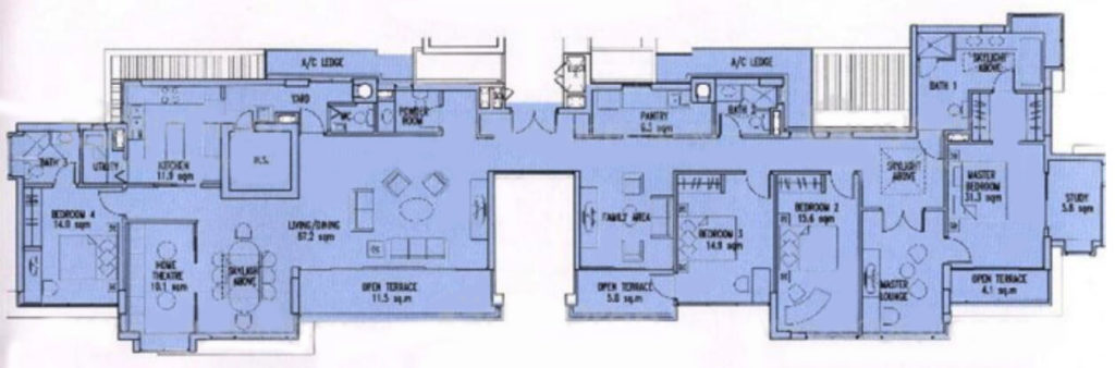  Goldenhill Park Condominium - 4 BR Floor Plan