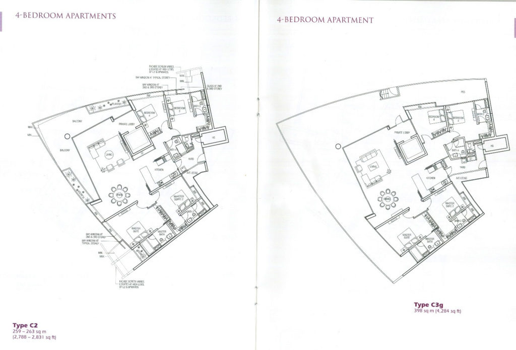 The Oceanfront @ Sentosa Cove - 4 BR Floor Plan