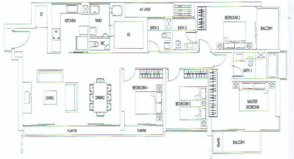 Rivergate - 4BR Floor Plan