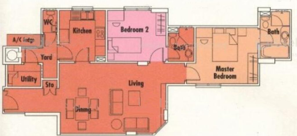 Springdale Condominium -  2BR + Utility Floor Plan