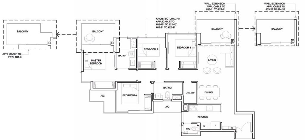 High Park Residences - 4 BR Floor Plan